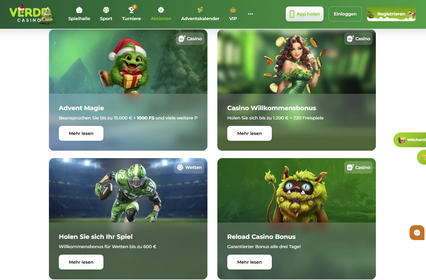 Verde Casino Bonus Angebote